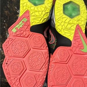 Nike Kids Sneakers - Black, Yellow, and Pink